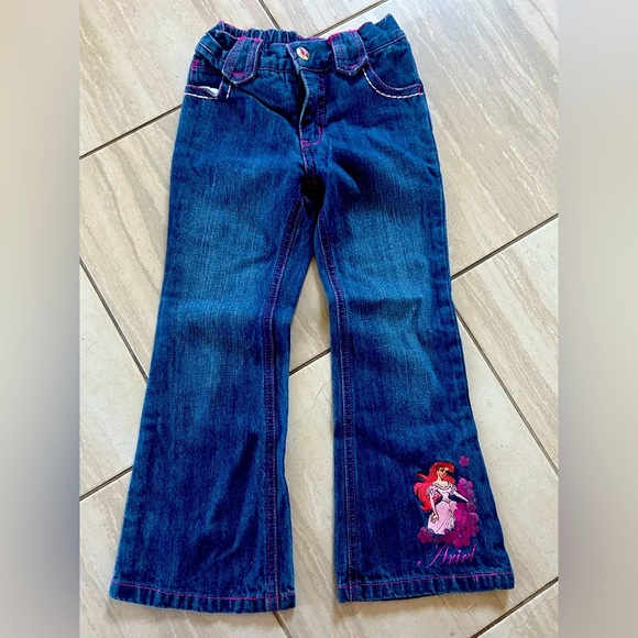 Y2K Ariel the little mermaid embroidered denim size 5‎ - Picture 1 of 6